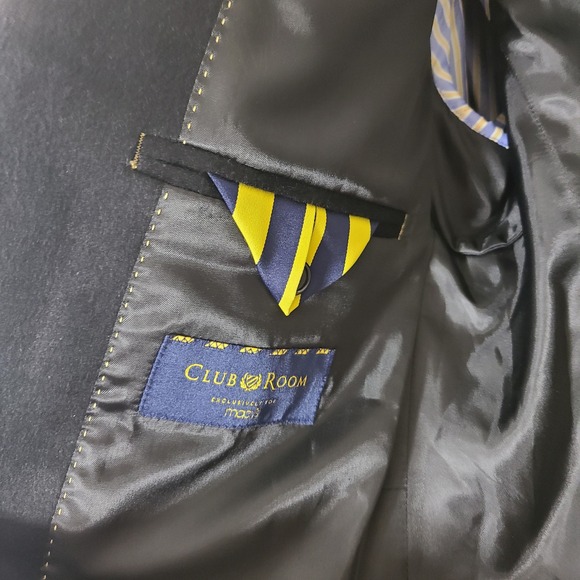 Black 100% Cashmere Mens 42R Blazer Old Money Preppy Quiet Lux Academia Winter - Picture 10 of 12